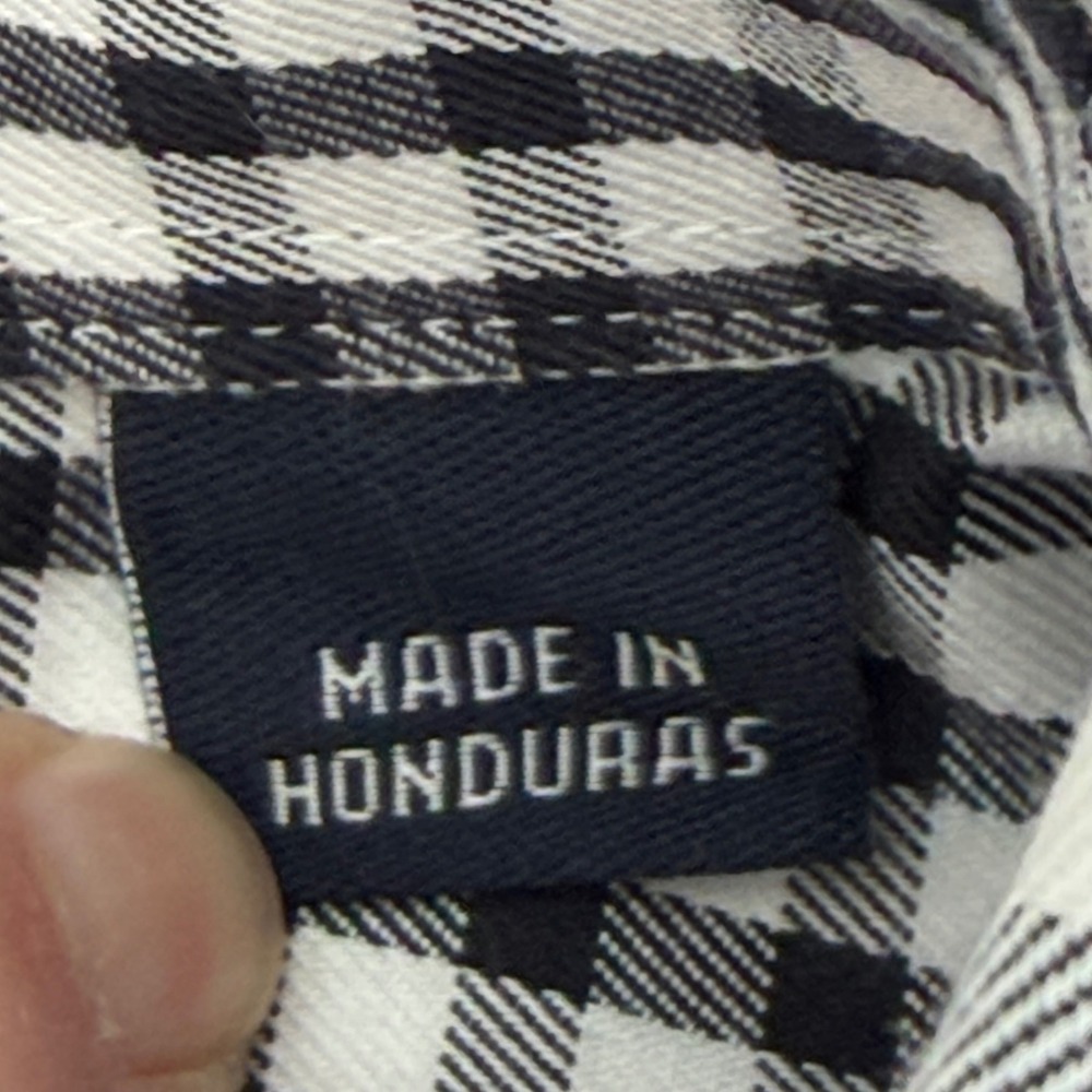 The Shirt Shop Mens Large Gingham Button Down Shirt Long Sleeve Embroidered A - Picture 11 of 13